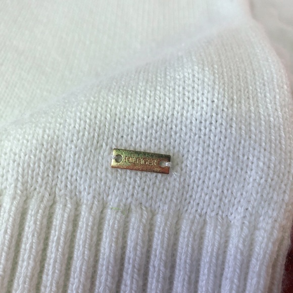 Tommy Hilfiger Off White Knit Sweater Sz S/P - Picture 5 of 7